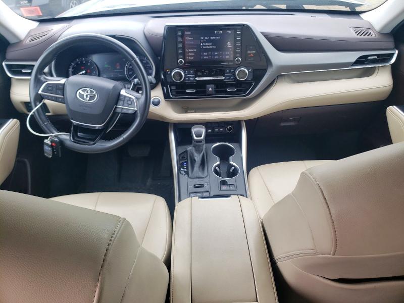 2020 Toyota Highlander VIN 5TDGZRBH0LS029835 COPART salvage auction — FRONT END, CT - CERT OF TITLE-SALVAGE, sold $12,900 on 2026-07-07 (photo 8)