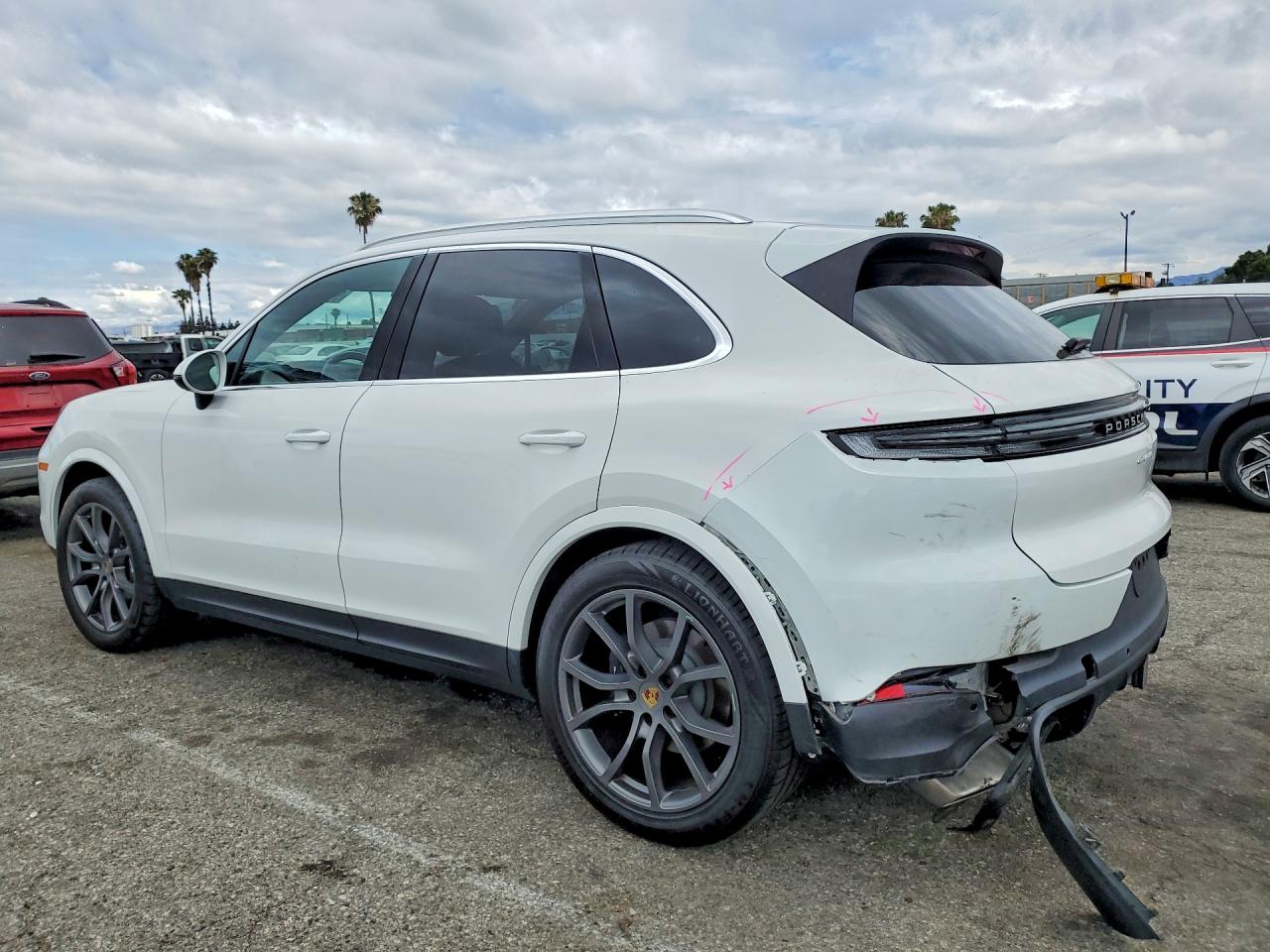 2024 Porsche Cayenne VIN WP1AA2AY3RDA02573 COPART salvage auction — Rear End, CA - SALVAGE CERTIFICATE, sold $45,500 on 2026-08-11 (photo 2)