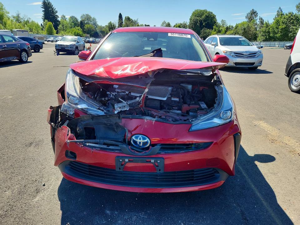 2021 Toyota Prius VIN JTDKAMFU2M3132110 COPART salvage auction — FRONT END, Or - Salvage Title Certificate, sold $7,700 on 2026-07-06 (photo 5)