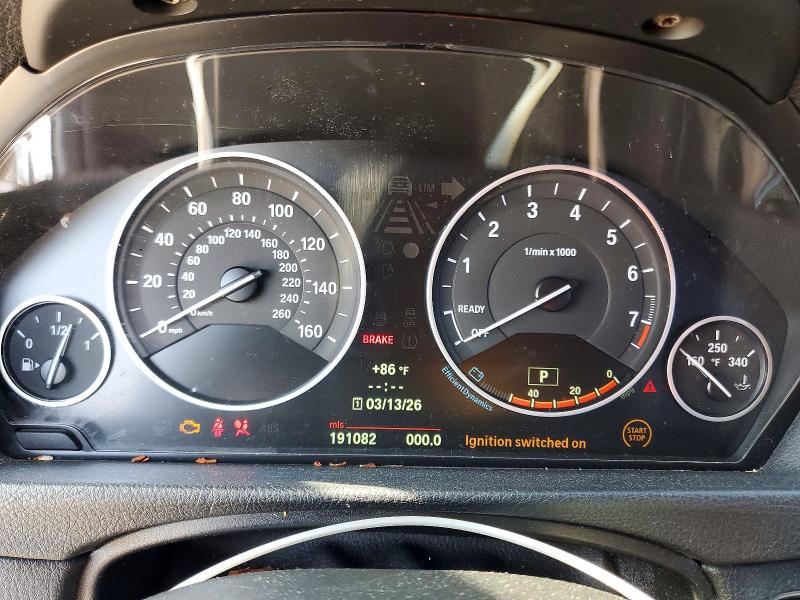 2013 BMW 3er VIN WBA3C1C53DK104491 COPART salvage auction — FRONT END, Tx - Salvage Vehicle Title, sold $675 on 2026-07-14 (photo 9)