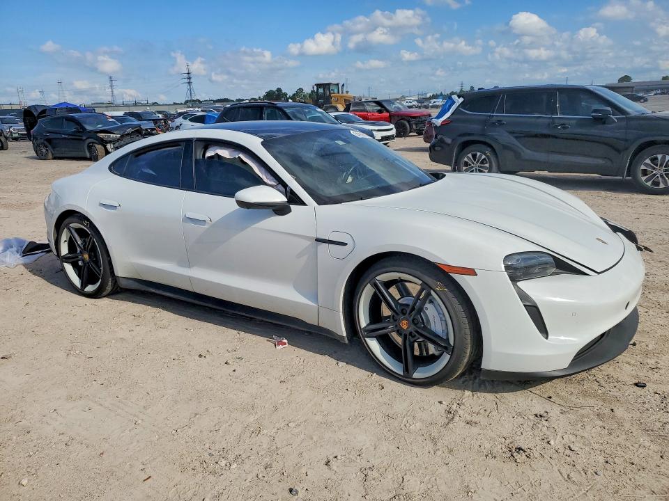 2021 Porsche Taycan VIN WP0AB2Y19MSA45989 COPART salvage auction — FRONT END, Tx - Salvage Vehicle Title, sold $24,600 on 2026-07-07 (photo 4)