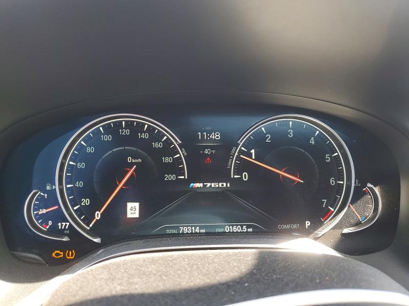 2018 BMW 7er VIN WBA7H6C55JG614713 COPART salvage auction — FRONT END, Mi - Certificate Of Title, sold $13,100 on 2026-07-02 (photo 9)