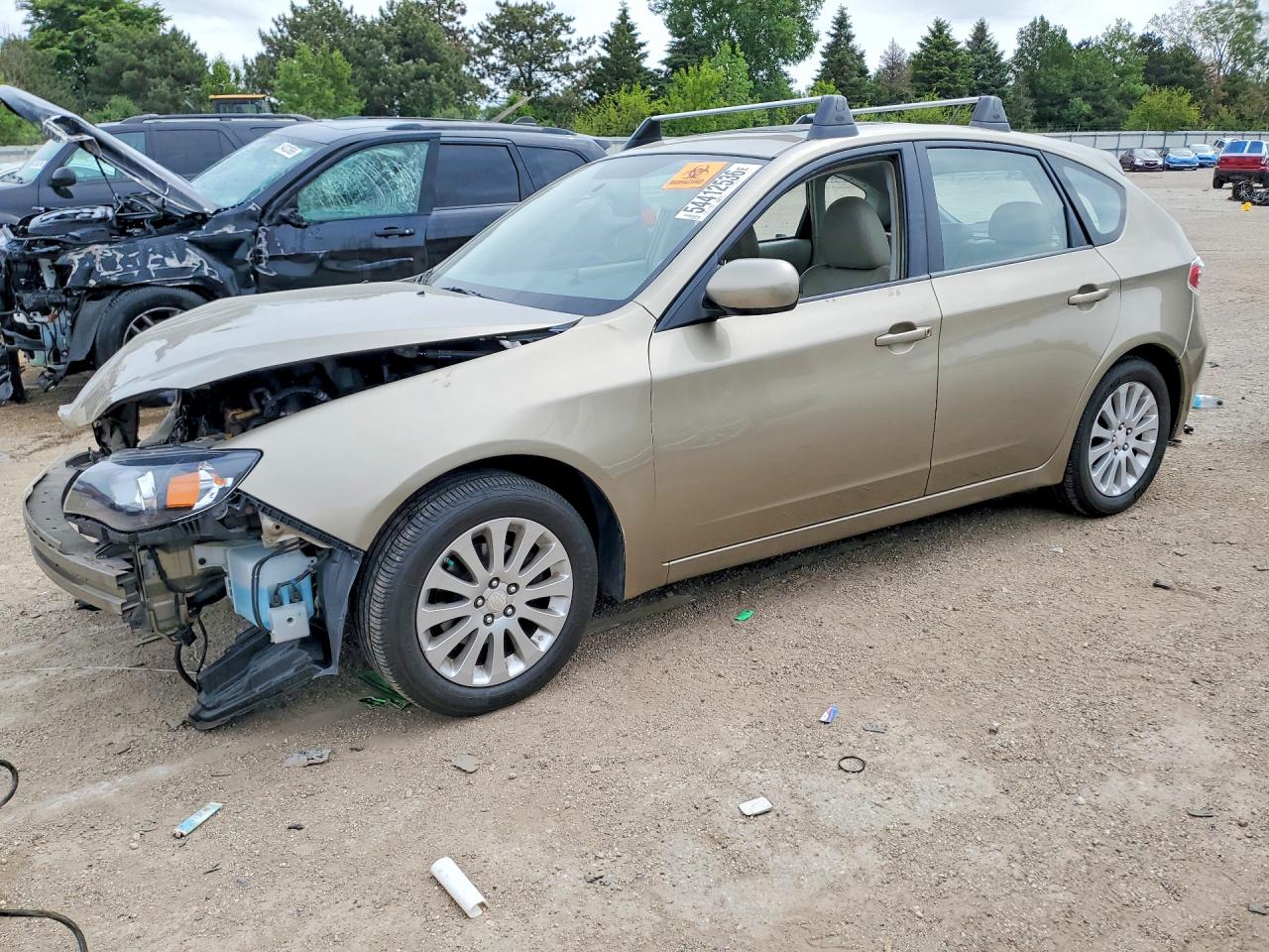 2008 Subaru Impreza VIN JF1GH61628H810262 COPART salvage auction — Front End, IL - SALVAGE CERTIFICATE, sold $325 on 2026-07-02 (photo 1)