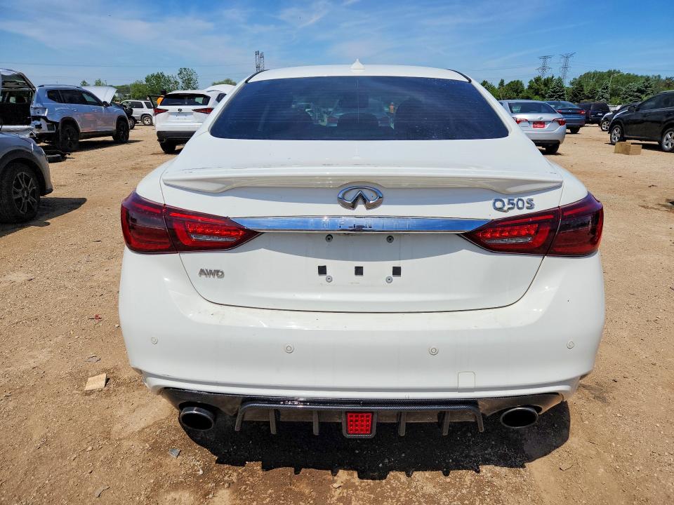 2018 Infiniti Q50 VIN JN1EV7AR7JM610228 COPART salvage auction — SIDE, IL - SALVAGE CERTIFICATE, sold $4,650 on 2026-07-09 (photo 6)