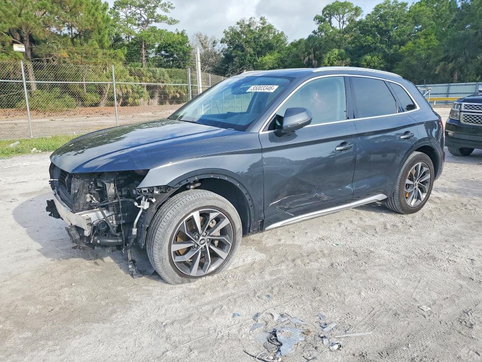 2021 Audi Q5 VIN WA1AAAFY7M2099778 COPART salvage auction — FRONT END, Fl - Certificate Of Destruction, sold $9,800 on 2026-07-08 (photo 1)