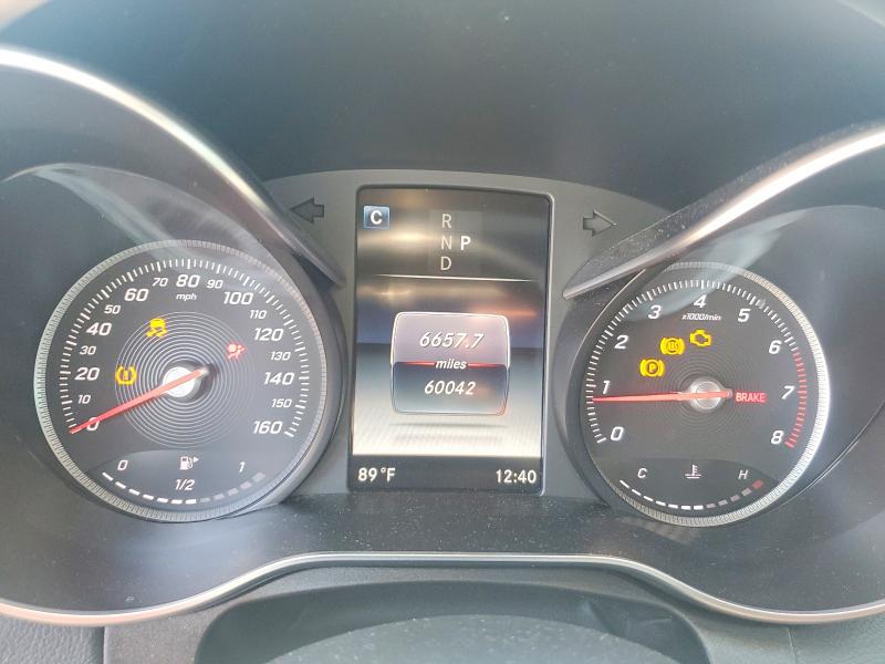 2018 Mercedes-benz C-klasse VIN WDDWF4KB1JR413501 COPART salvage auction — REAR END, Ms - Cert Of Title-Salvaged, sold $3,350 on 2026-07-17 (photo 9)