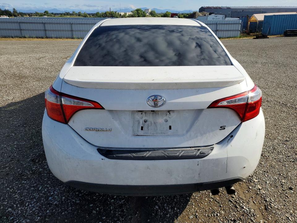 2016 Toyota Corolla VIN 5YFBURHE1GP556870 COPART salvage auction — FRONT END, Ca - Salvage Certificate, sold $1,700 on 2026-07-24 (photo 6)