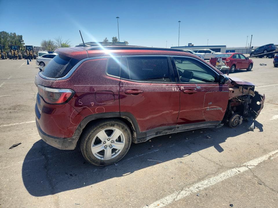 2022 Jeep Compass VIN 3C4NJDBB2NT111264 COPART salvage auction — FRONT END, Tx - Salvage Vehicle Title, sold $125 on 2026-07-24 (photo 3)