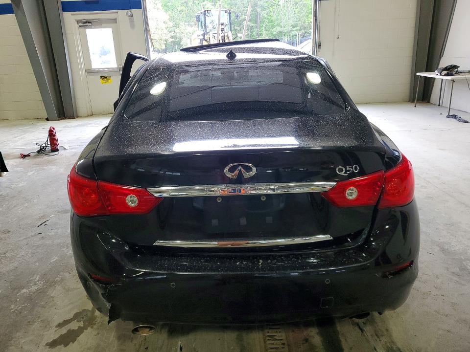 2014 Infiniti Q50 VIN JN1BV7AP8EM692767 COPART salvage auction — ALL OVER, VA - CERT OF TITLE - SALVAGE, sold $600 on 2026-07-17 (photo 6)