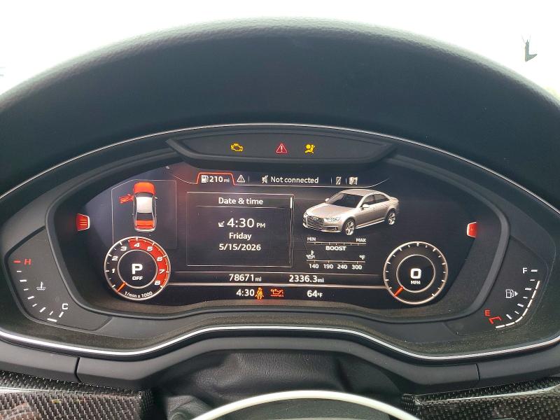 2018 Audi Rs4 VIN WAUB4AF42JA002869 COPART salvage auction — FRONT END, Ny - Mv-907A Salvage Certificate, sold $4,550 on 2026-07-06 (photo 9)