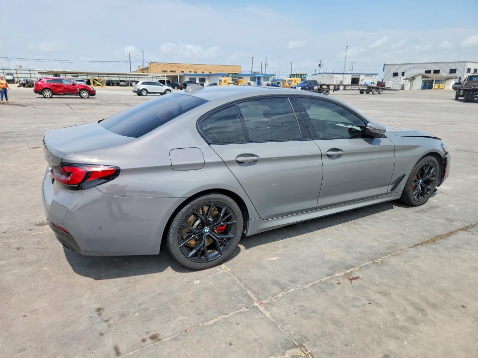 2021 BMW 5er VIN WBA53BJ00NWX58557 COPART salvage auction — FRONT END, Tx - Salvage Vehicle Title, sold $25,750 on 2026-07-30 (photo 3)