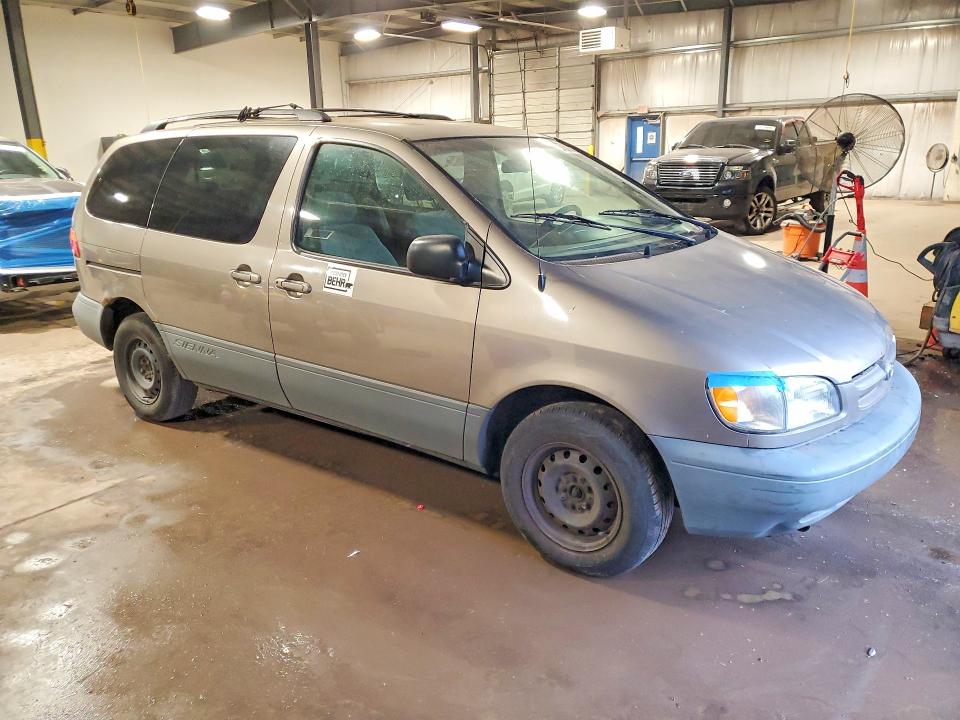 1999 Toyota Sienna VIN 4T3ZF19C0XU131881 COPART salvage auction — FRONT END, Pa - Certificate Of Salvage, sold $225 on 2026-07-06 (photo 4)