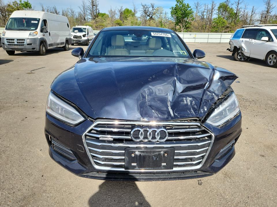 2018 Audi A5 VIN WAUBNCF51JA062000 COPART salvage auction — FRONT END, Ny - Mv-907A Salvage Certificate, sold $8,100 on 2026-07-06 (photo 5)