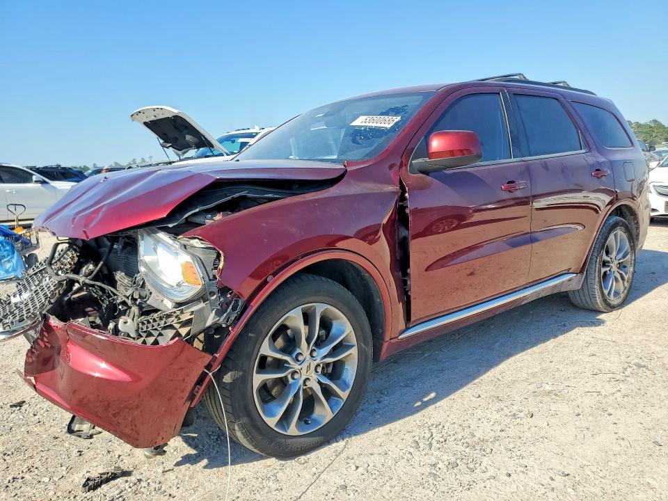 2019 Dodge Durango VIN 1C4RDHAG3KC584854 COPART salvage auction — FRONT END, Tx - Salvage Vehicle Title, sold $1,350 on 2026-07-10 (photo 1)