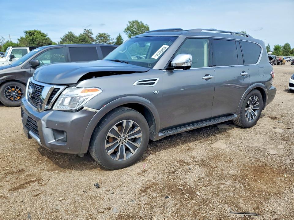 2017 Nissan Armada VIN JN8AY2NC0H9511425 COPART salvage auction — FRONT END, Il - Salvage Certificate, sold $6,300 on 2026-07-07 (photo 1)