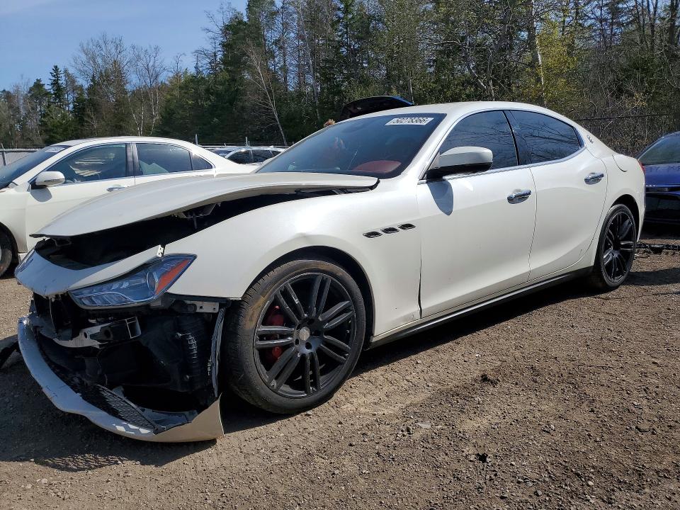 2017 Maserati Ghibli VIN ZAM57RTLXH1198857 COPART salvage auction — FRONT END, On - Permit Salvage, sold $4,150 on 2026-08-11 (photo 1)
