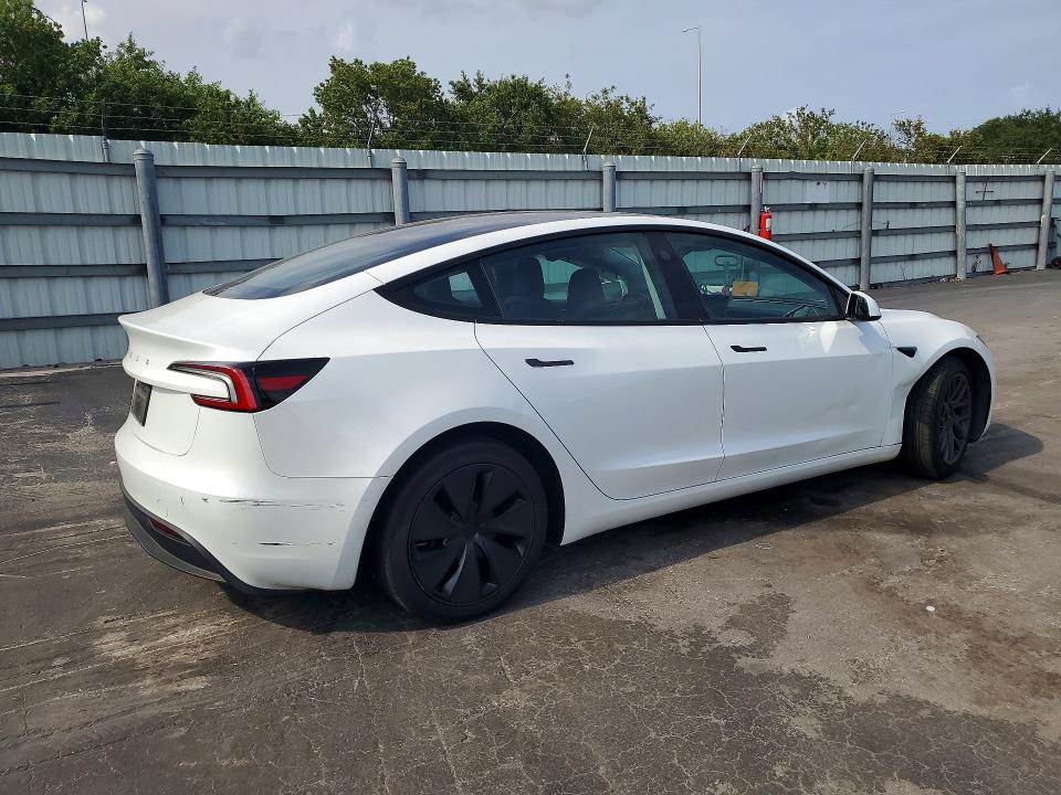 2024 Tesla Model 3 VIN 5YJ3E1EA5RF749672 COPART salvage auction — UNDERCARRIAGE, Fl - Certificate Of Destruction, sold $10,800 on 2026-07-13 (photo 3)