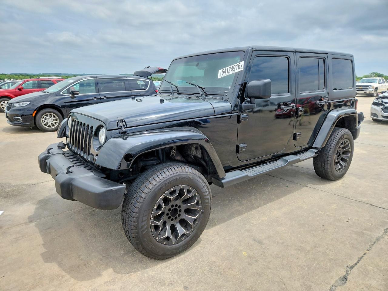 2017 Jeep Wrangler Unlimited VIN 1C4BJWEG3HL696314 COPART salvage auction — Rear End, TX - SALVAGE VEHICLE TITLE, sold $6,600 on 2026-06-29 (photo 1)