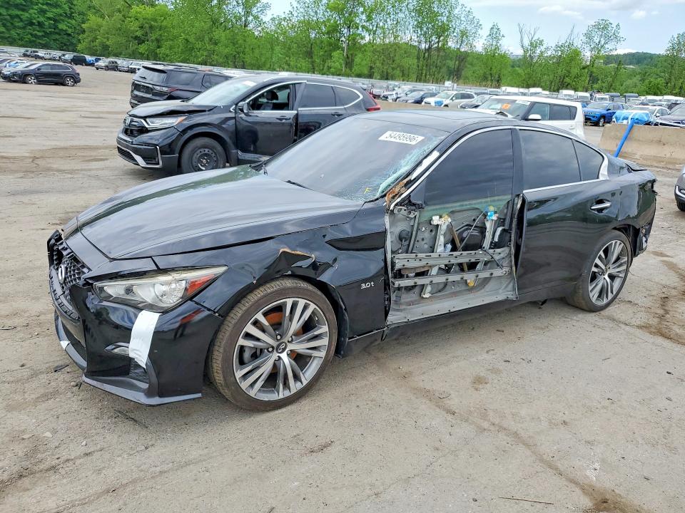 2018 Infiniti Q50 VIN JN1EV7AR2JM441204 COPART salvage auction — REAR END, Ct - Cert Of Title-Salvage (P), sold $1,900 on 2026-07-14 (photo 1)