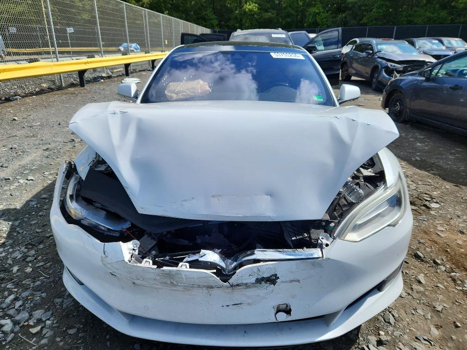 2016 Tesla Model s VIN 5YJSA1E11GF156024 COPART salvage auction — FRONT END, Md - Cert Of Salvage > 75% Damage, sold $2,250 on 2026-07-31 (photo 5)