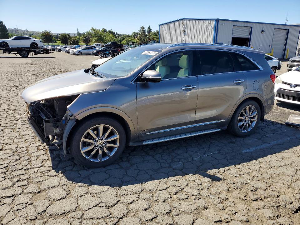 2016 Kia Sorento VIN 5XYPKDA57GG094022 COPART salvage auction — FRONT END, Ca - Salvage Certificate, sold $150 on 2026-07-24 (photo 1)