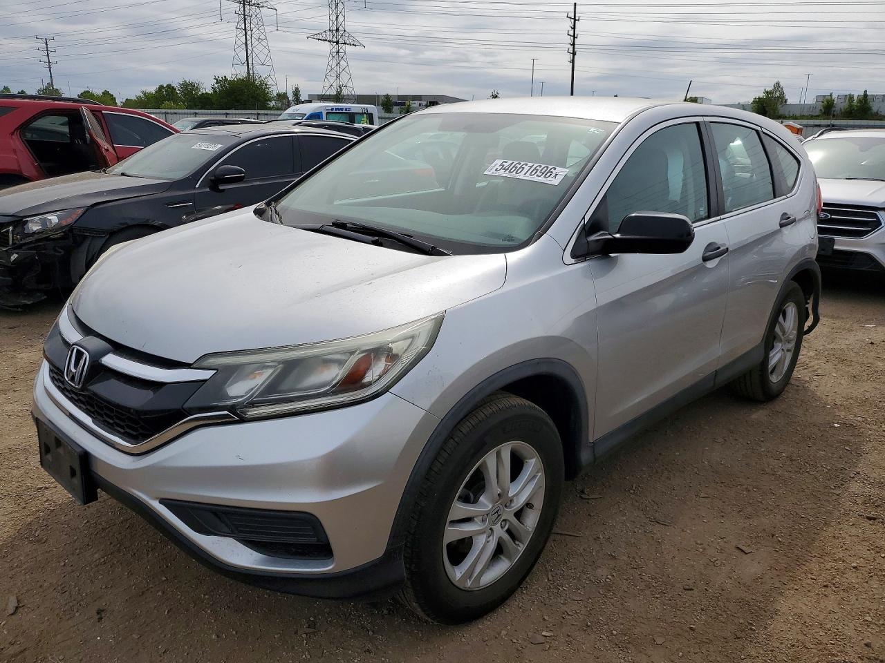 2015 Honda CR-V VIN 3CZRM3H39FG708337 COPART salvage auction — Rear End, IL - SALVAGE CERTIFICATE, sold $2,750 on 2026-06-30 (photo 1)
