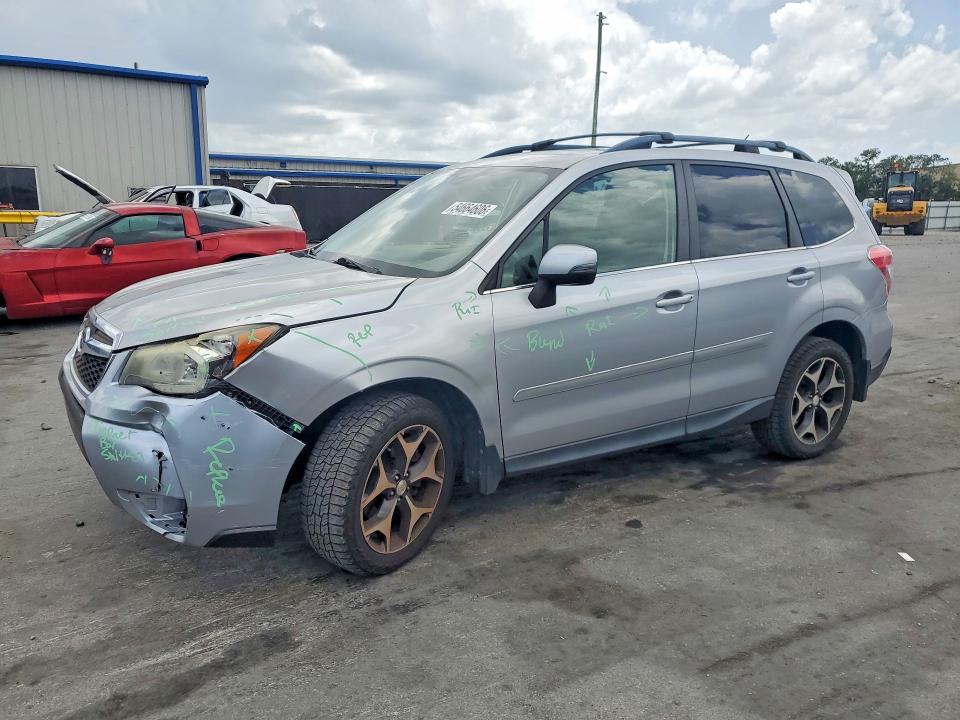 2014 Subaru Forester VIN JF2SJGPC0EH452717 COPART salvage auction — FRONT END, Fl - Cert Of Title Slvg Rebuildable, sold $475 on 2026-07-14 (photo 1)