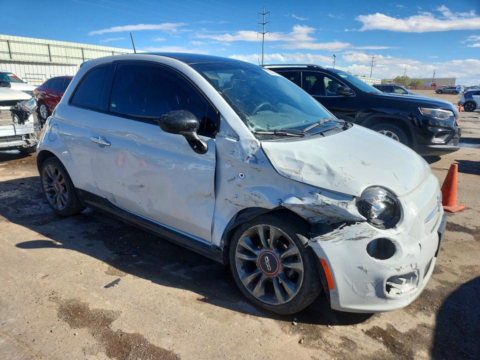 2017 Fiat 500 VIN 3C3CFFKR2HT700101 COPART salvage auction — FRONT END, Nm - Cert Of Title-Salvage, sold $200 on 2026-08-17 (photo 4)