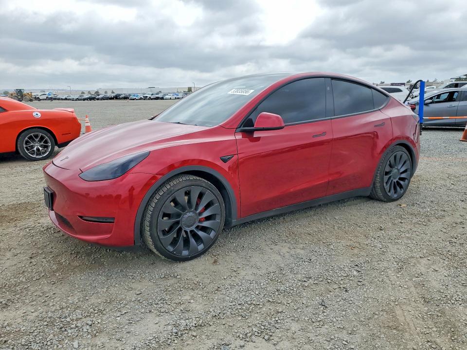 2024 Tesla Model y VIN 7SAYGDEF1RF125710 COPART salvage auction — FRONT END, CA - SALVAGE CERTIFICATE, sold $7,000 on 2026-07-24 (photo 1)