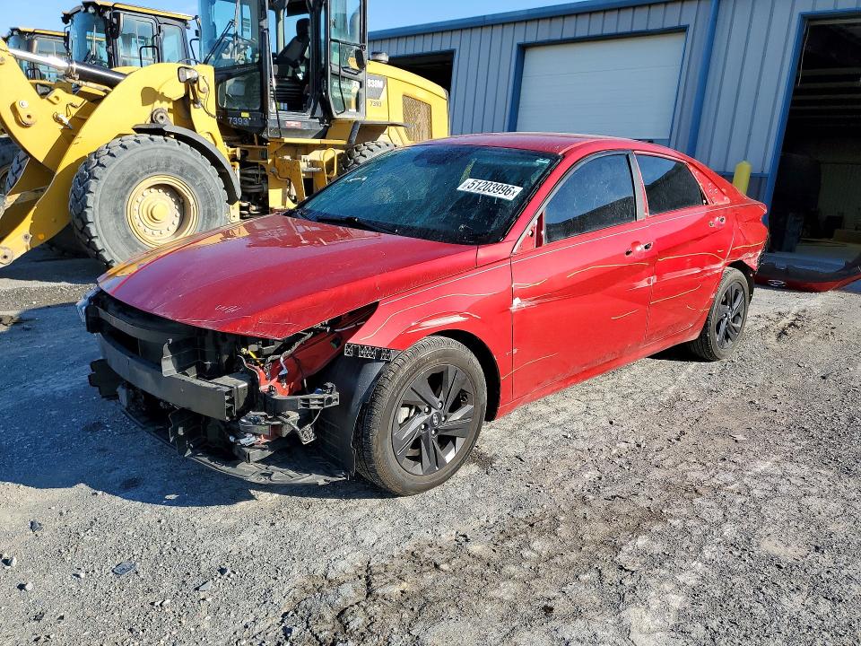 2022 Hyundai Elantra VIN 5NPLS4AG9NH080693 COPART salvage auction — FRONT END, Md - Cert Of Salvage > 75% Damage, sold $3,000 on 2026-07-24 (photo 1)