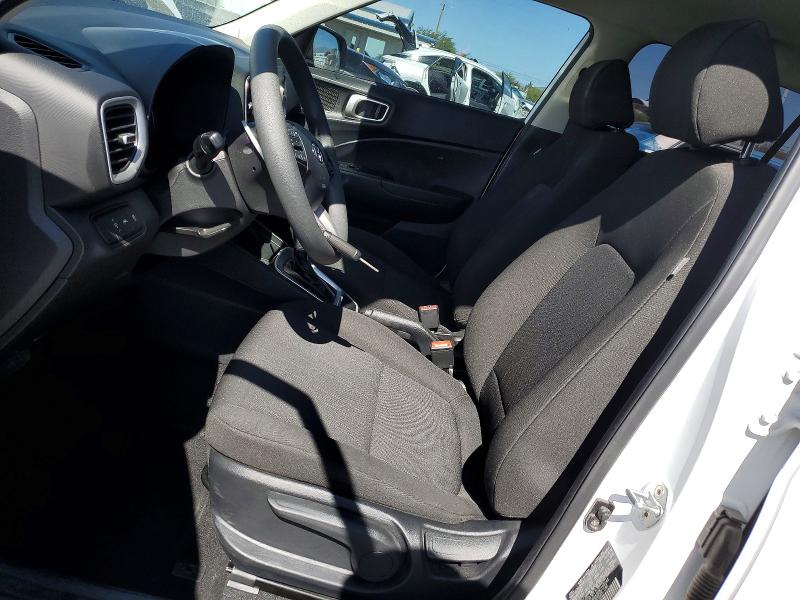 2022 Hyundai Venue VIN KMHRB8A36NU155544 COPART salvage auction — FRONT END, Ut - Salvage Certificate, sold $3,600 on 2026-07-28 (photo 7)