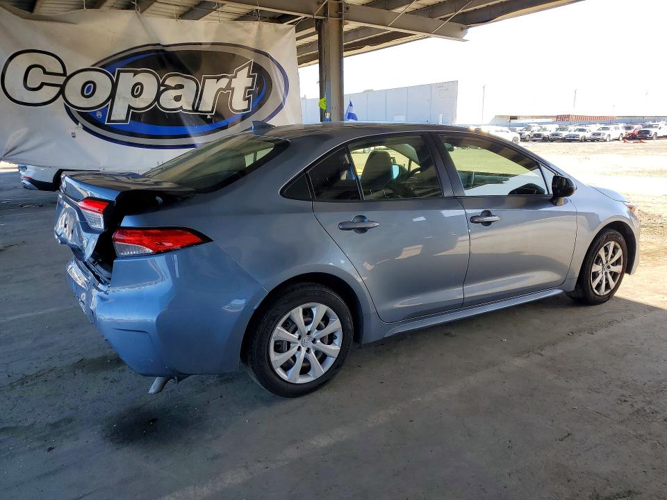 2020 Toyota Corolla VIN JTDEPRAE4LJ112105 COPART salvage auction — REAR END, Ca - Salvage Certificate, sold $3,550 on 2026-07-02 (photo 3)