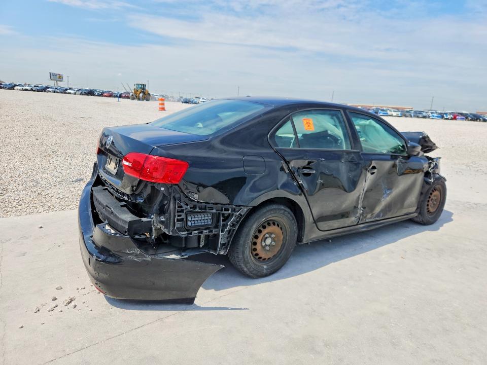 2014 Volkswagen Jetta VIN 3VW2K7AJ4EM437326 COPART salvage auction — FRONT END, Tx - Nonrepairable Title, sold $225 on 2026-07-02 (photo 3)