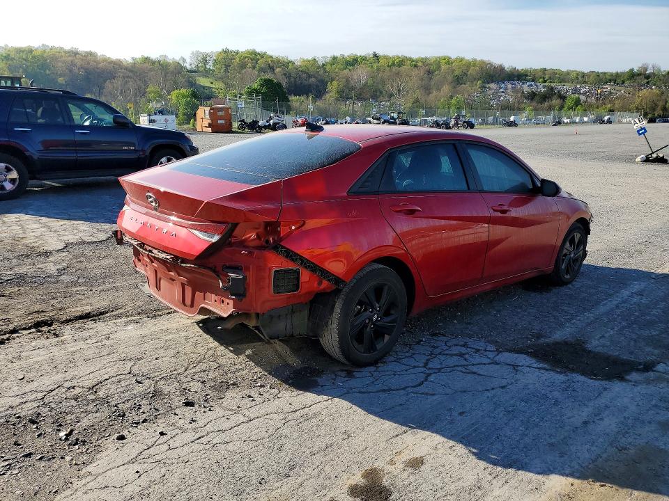 2022 Hyundai Elantra VIN 5NPLS4AG9NH080693 COPART salvage auction — FRONT END, Md - Cert Of Salvage > 75% Damage, sold $3,000 on 2026-07-24 (photo 3)