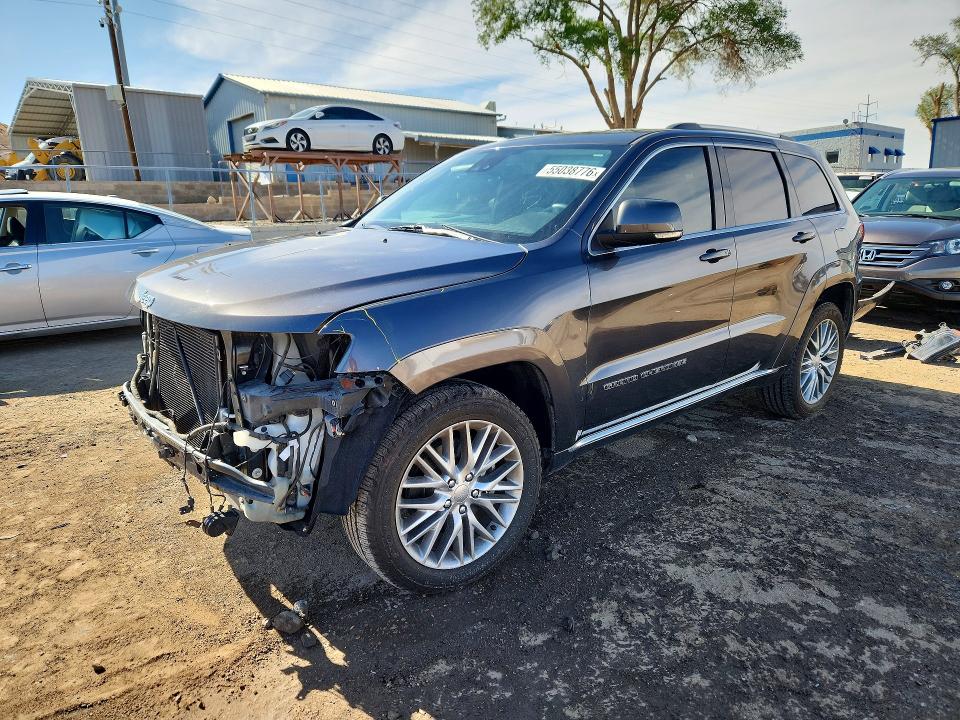 2017 Jeep Grand cherokee VIN 1C4RJFJT4HC844035 COPART salvage auction — FRONT END, Nm - Cert Of Title-Salvage, sold $3,600 on 2026-07-23 (photo 1)