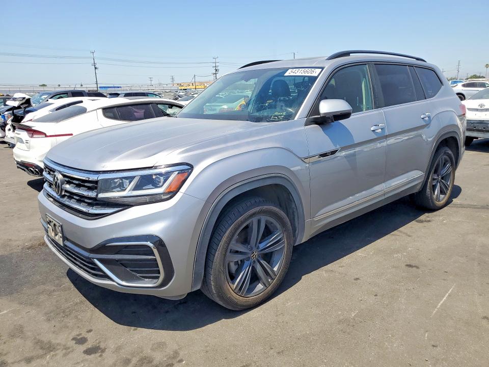 2021 Volkswagen Atlas VIN 1V2PR2CA7MC537665 COPART salvage auction — MECHANICAL, CA - DIS/DLR/EXP ONLY CLEAN TITLE, sold $6,300 on 2026-08-17 (photo 1)