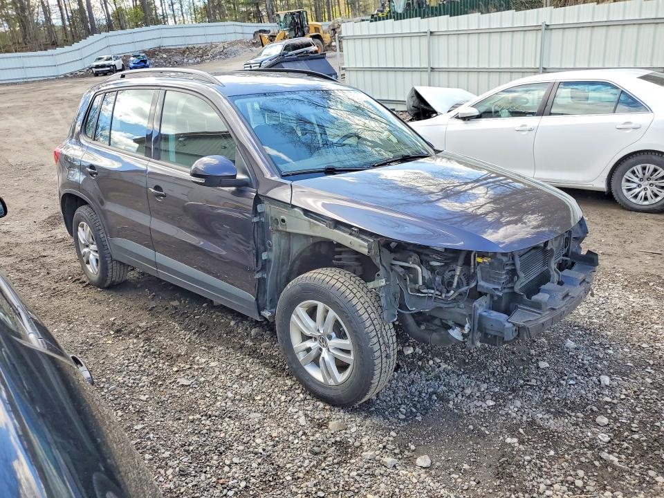 2016 Volkswagen Tiguan VIN WVGBV7AX5GW592805 COPART salvage auction — FRONT END, Wv - Salvage Certificate, sold $2,900 on 2026-07-27 (photo 4)