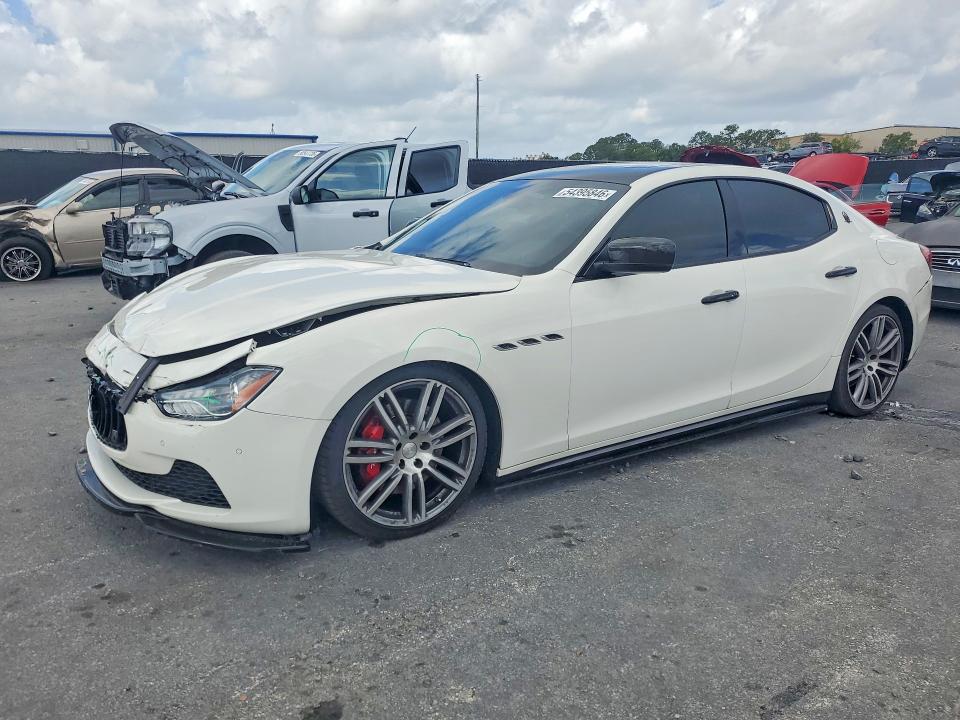 2015 Maserati Ghibli VIN ZAM57RTA2F1131746 COPART salvage auction — FRONT END, Fl - Cert Of Title Slvg Rebuildable, sold $3,500 on 2026-07-02 (photo 1)