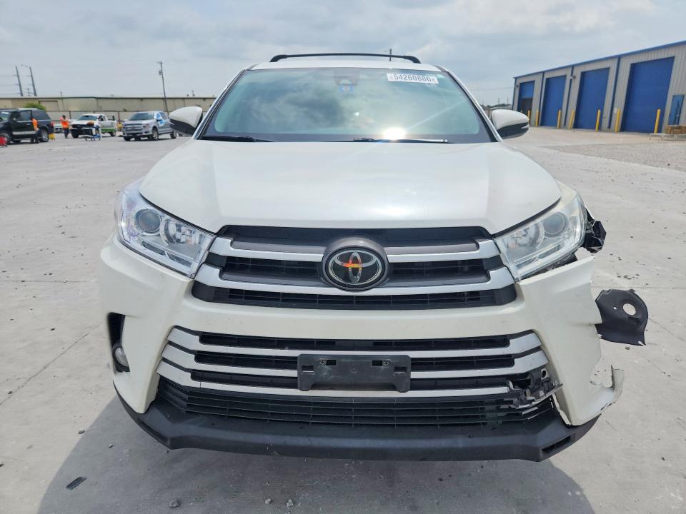 2019 Toyota Highlander VIN 5TDZZRFH0KS311636 COPART salvage auction — FRONT END, Tx - Certificate Of Title, sold $325 on 2026-07-28 (photo 5)