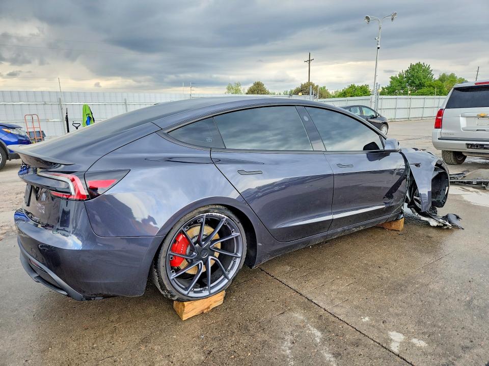 2025 Tesla Model 3 VIN 5YJ3E1ET5SF986279 COPART salvage auction — FRONT END, Co - Salvage Title, sold $20,100 on 2026-07-22 (photo 3)