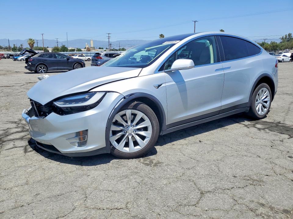 2017 Tesla Model x VIN 5YJXCBE22HF055168 COPART salvage auction — FRONT END, Ca - Salvage Certificate, sold $4,300 on 2026-07-16 (photo 1)