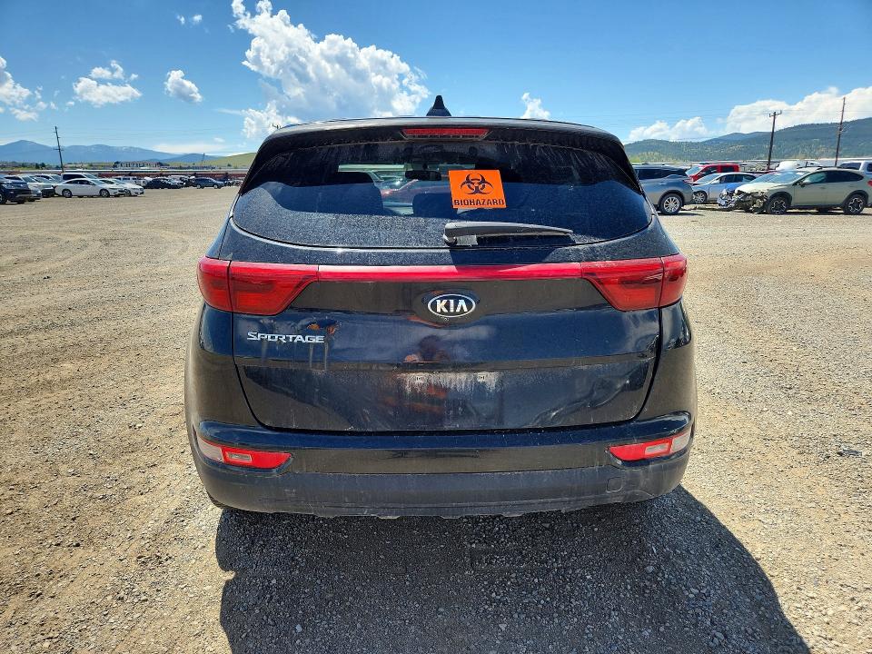 2018 Kia Sportage VIN KNDPMCAC8J7424600 COPART salvage auction — HAIL, Mt - Salvage Certificate Of A Vehic, sold $975 on 2026-07-28 (photo 6)