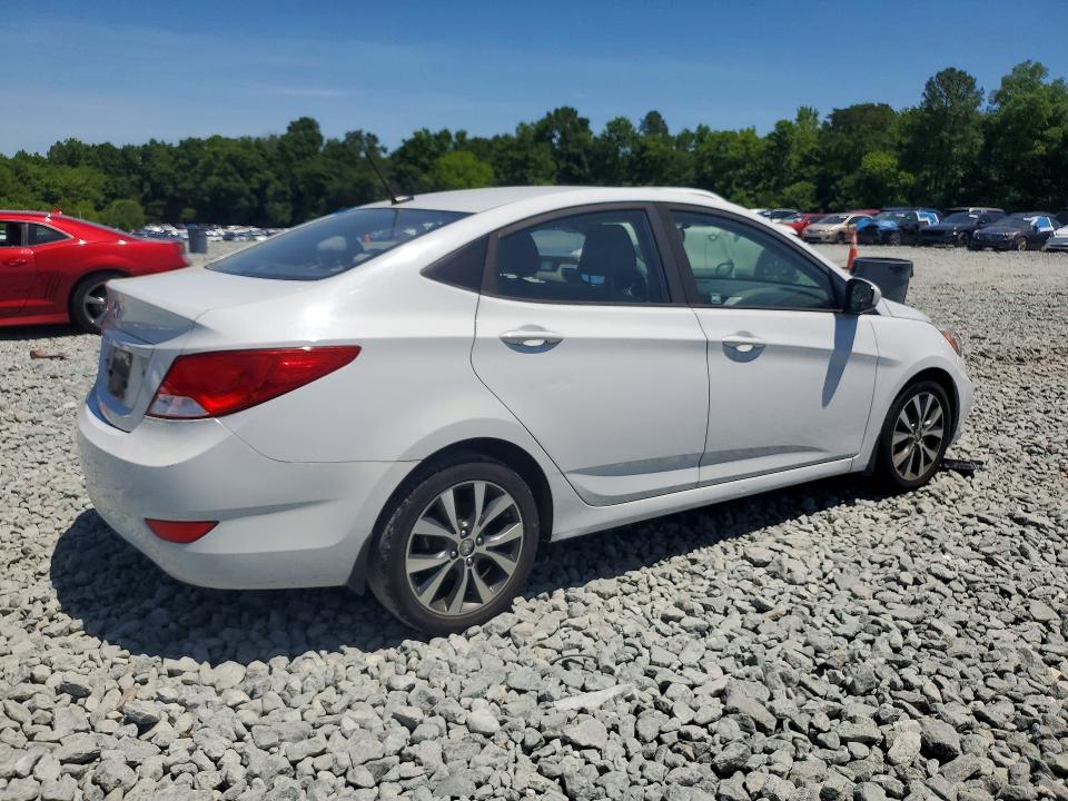 2017 Hyundai Accent VIN KMHCT4AE4HU359714 COPART salvage auction — VANDALISM, Nc - Salvage Certificate Of Title, sold $1,600 on 2026-07-29 (photo 3)