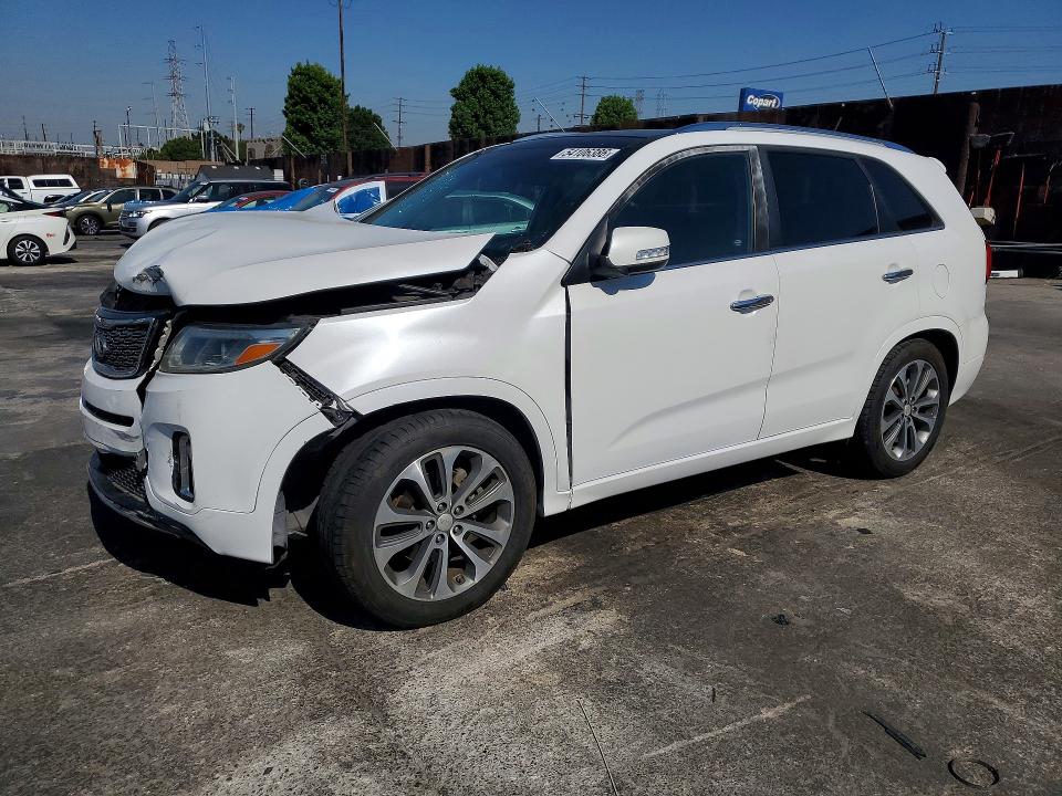 2015 Kia VIN 5XYKW4A70FG647382 COPART salvage auction — FRONT END, Ca - Salvage Certificate, sold $1,350 on 2026-07-15 (photo 1)