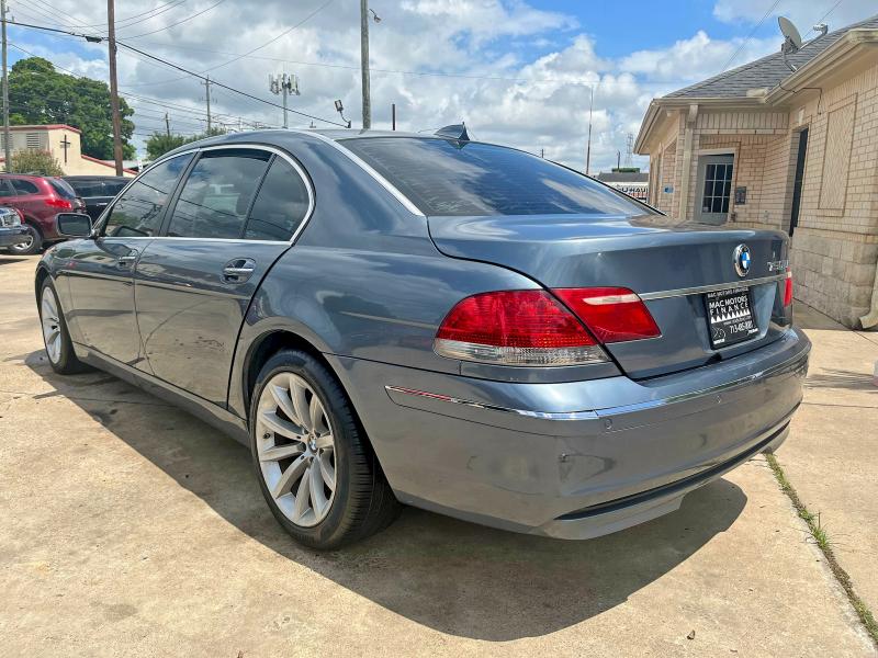 2008 BMW 7 series VIN WBAHN83548DT77748 COPART salvage auction — MECHANICAL, Tx - Cert Of Title-Reblt Slvg Flood (P), sold $325 on 2026-07-08 (photo 3)