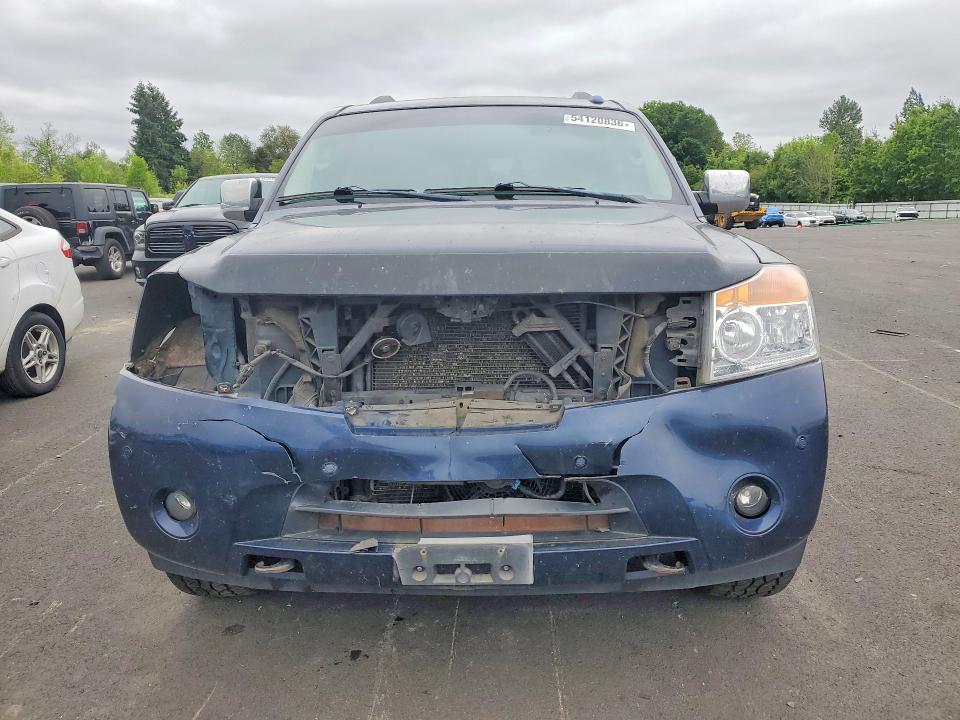 2008 Nissan Armada VIN 5N1AA08C98N600929 COPART salvage auction — FRONT END, Or - Salvage Title Certificate, sold $1,000 on 2026-07-27 (photo 5)