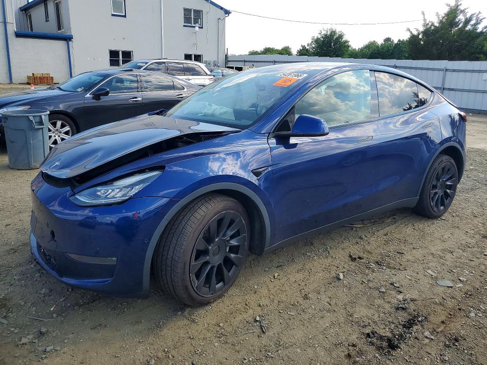 2021 Tesla Model y VIN 5YJYGDEE2MF061593 COPART salvage auction — FRONT END, Nj - Cert Of Title-Salvage, sold $5,800 on 2026-07-20 (photo 1)