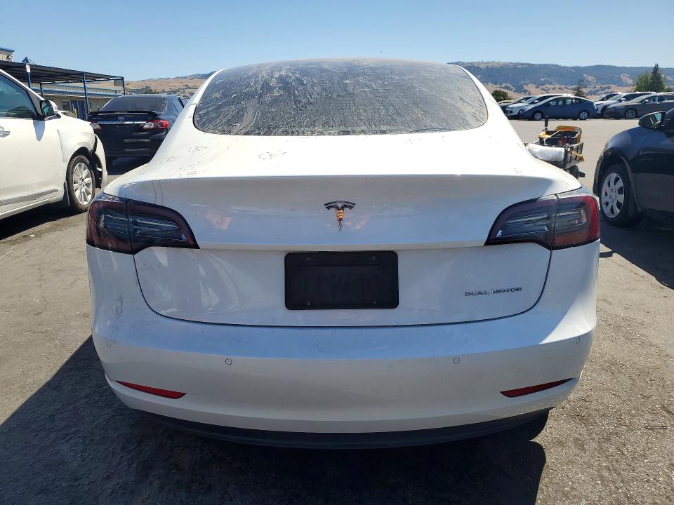 2021 Tesla VIN 5YJ3E1EB7MF077924 COPART salvage auction — FRONT END, Ca - Salvage Certificate, sold $7,600 on 2026-07-07 (photo 6)