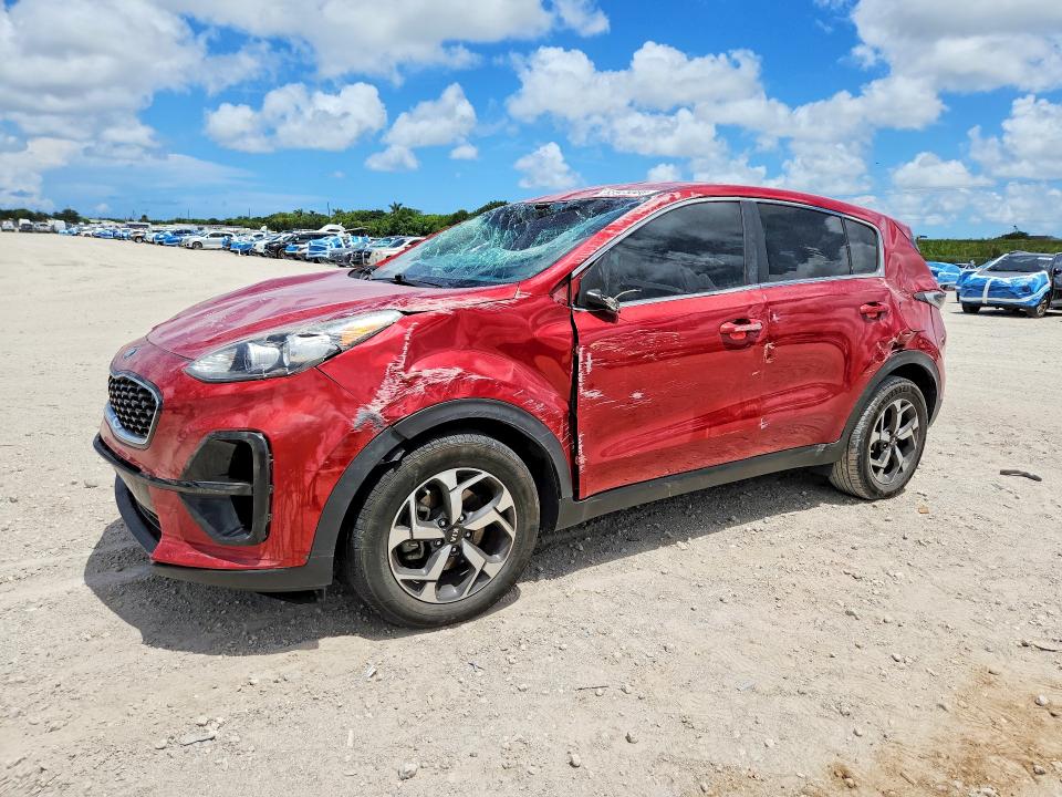 2022 Kia Sportage VIN KNDPM3ACXN7009753 COPART salvage auction — VANDALISM, Fl - Certificate Of Destruction, sold $2,450 on 2026-07-14 (photo 1)