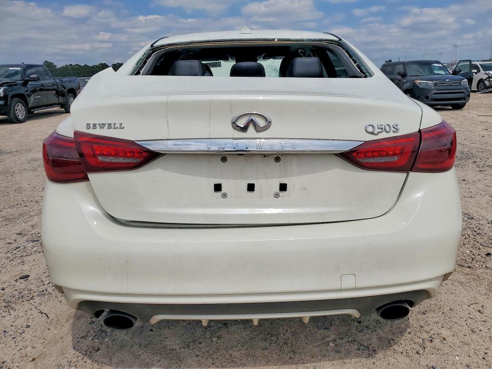 2018 Infiniti Q50 VIN JN1EV7AP6JM355862 COPART salvage auction — FRONT END, Tx - Salvage Vehicle Title, sold $3,000 on 2026-07-31 (photo 6)